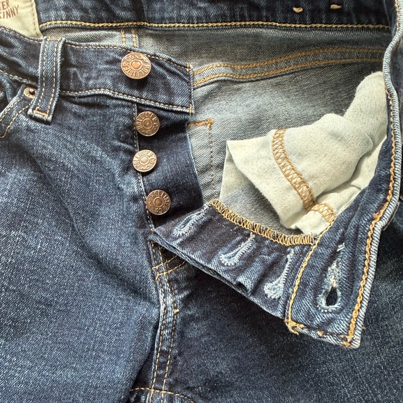 Two pairs of Hollister Skinny Jeans in Denim Blue and Charcoal Gray  SZ 26x28 - Picture 4 of 15